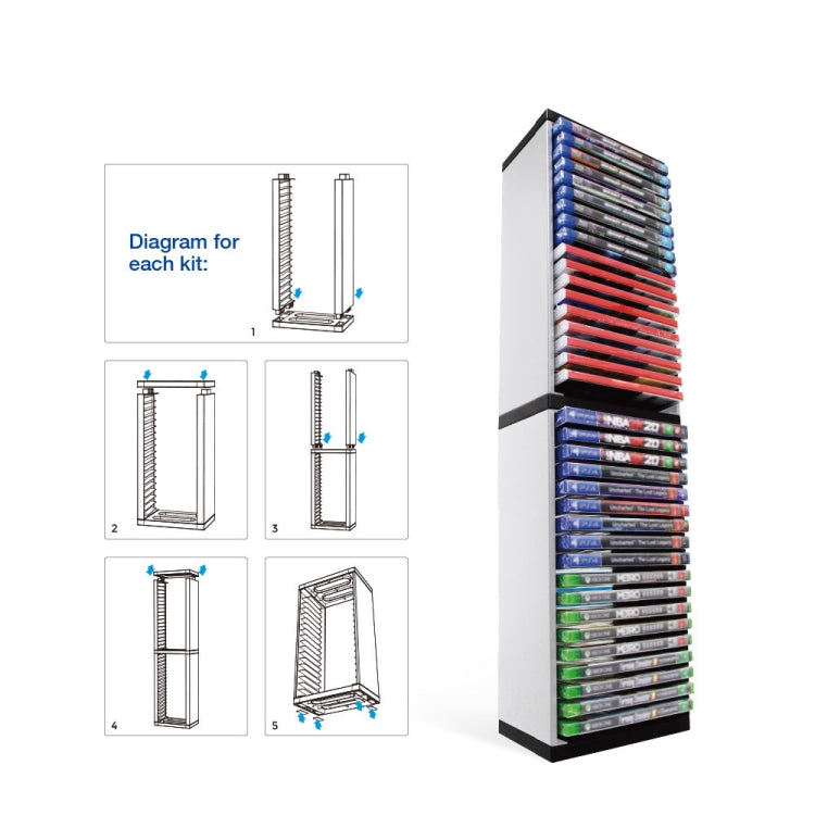 Console Game Cd Storage Rack Can Accommodate 36 Double-Layer Disc Racks For PS5