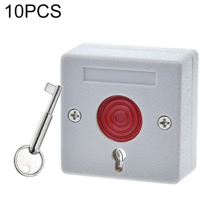 10 pcs NC NO Signal Options Security Alarm accessories Button Panic Button Fire alarm Emergency Switch