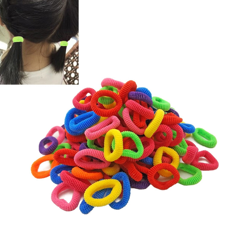 100 PCS Colorful Child Cute Rubber Hair Band