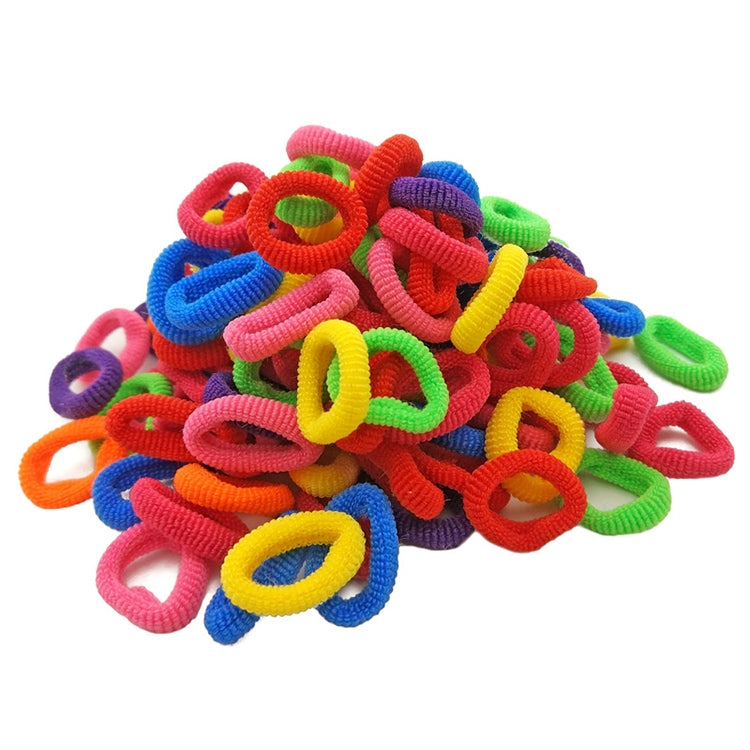 100 PCS Colorful Child Cute Rubber Hair Band