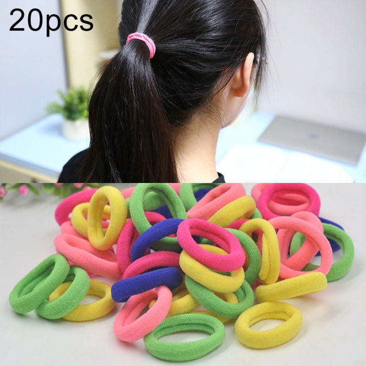 20pcs / Pack Girls Kids Rubber Bands Ponytail Holder Elastic Hair Bands
