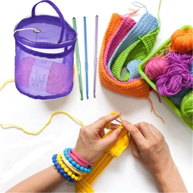 Mesh Bag DIY Hand Weaving Tools Yarn Storage Knitting Bag Organizer Hollow Yarn Bag