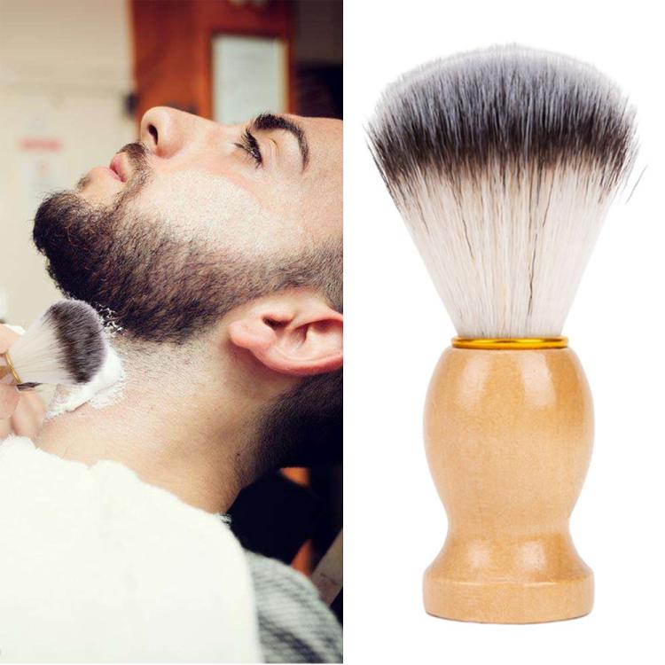 Wood Handle Hair Shaving Brush Facial Beard Cleaning Appliance Shave Salon Badger Hair Tool Razor Brush