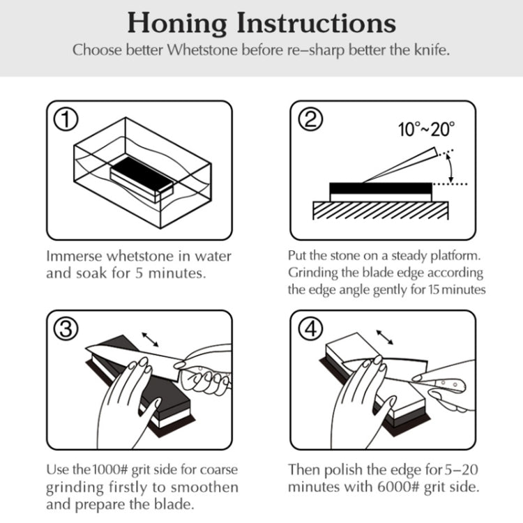 1000/6000 Red White Whetstone Double-sided Bamboo Base Set