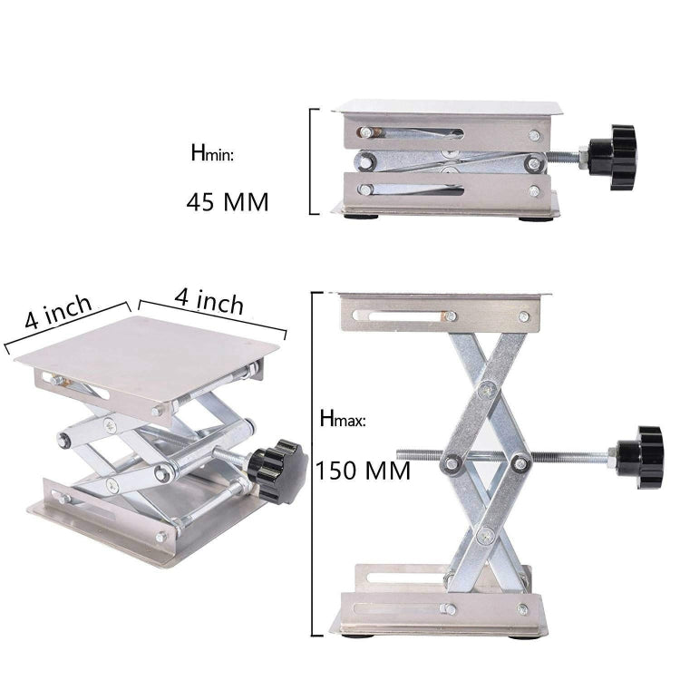 100x100mm Laboratory Manual Stainless Steel Lifting Platform Small Lifting Platform