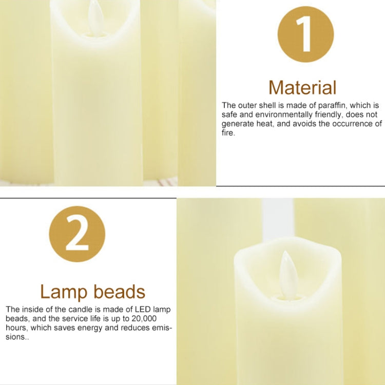 4 in 1 Remote Control Yello Light LED Candle Lamp Halloween Christmas Wedding Decorative Light