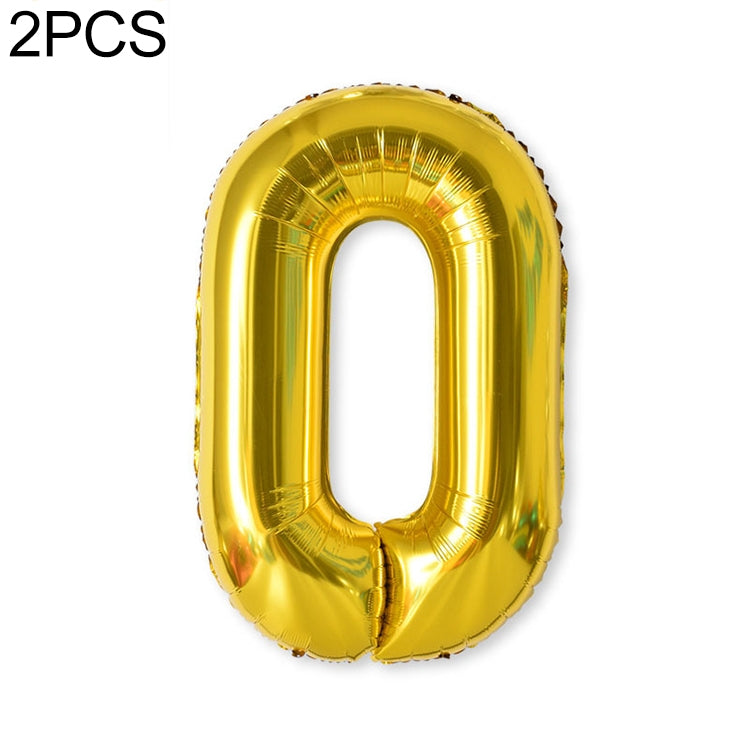 2 PCS 40 Inch Aluminium Foil Number Balloons Birthday Wedding Engagement Party Decor Kids Ball Supplies