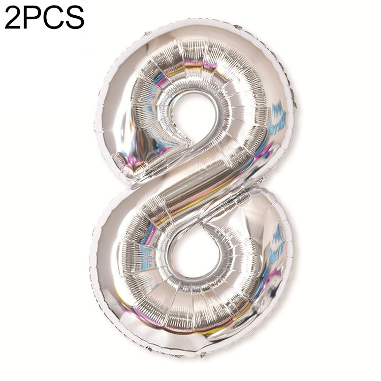 2 PCS 40 Inch Aluminium Foil Number Balloons Birthday Wedding Engagement Party Decor Kids Ball Supplies