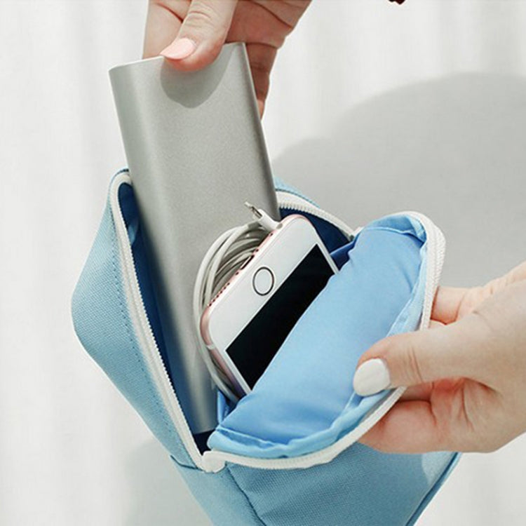 Portable Multi-function Travel Pouch Data Lines Power Bank Package Case