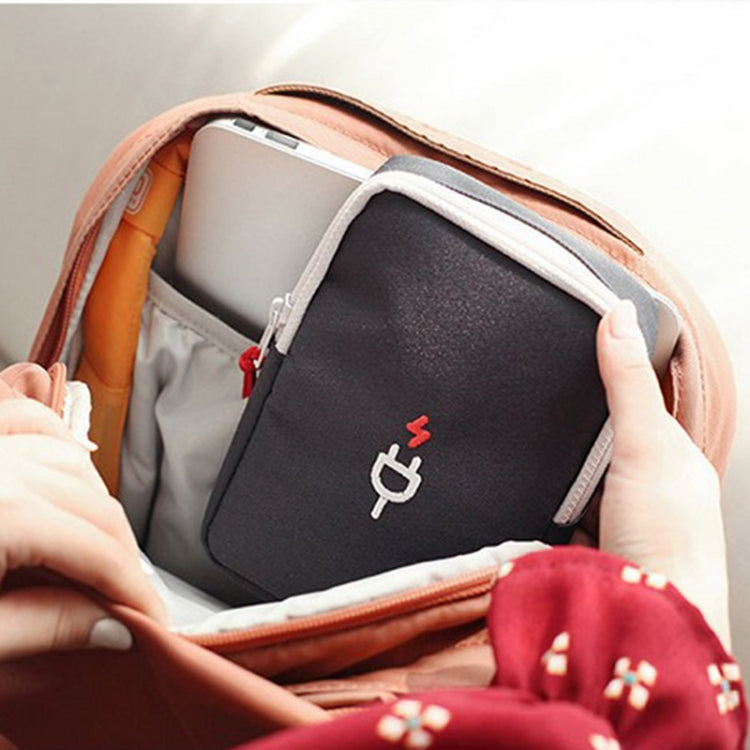Portable Multi-function Travel Pouch Data Lines Power Bank Package Case