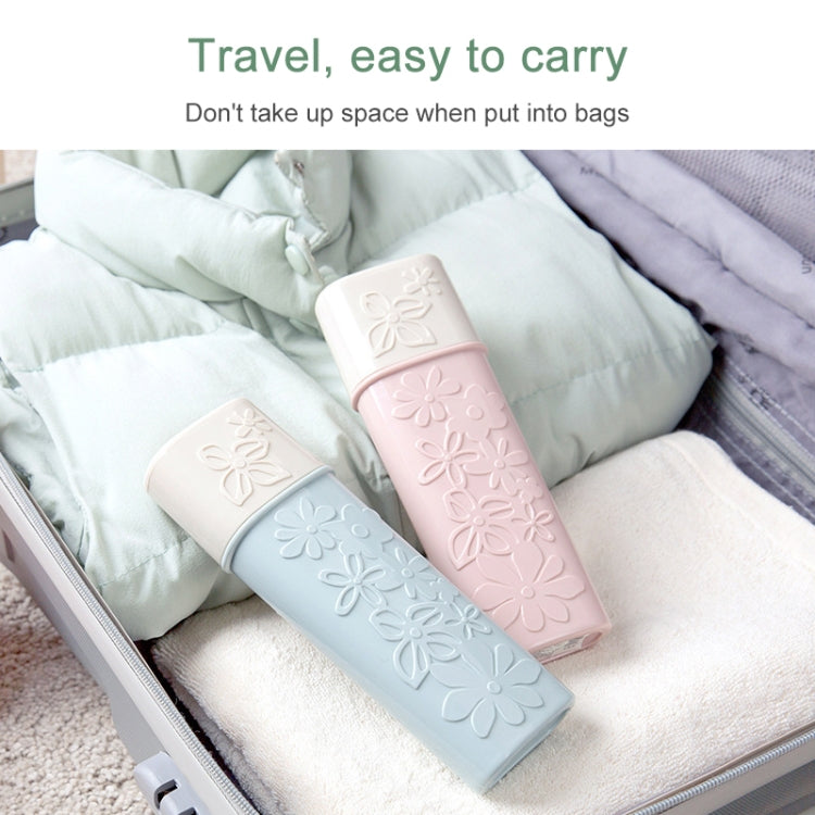 Portable Flower Carved Toothbrush Holder Outdoor Toothrush Cap Case Toothpaste Storage Box Wash Cup