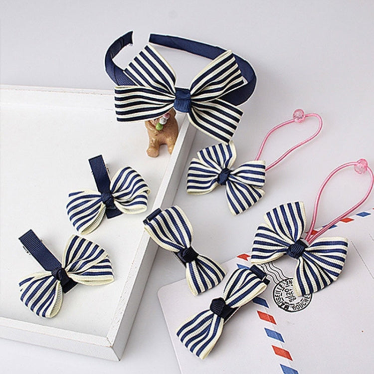 7 PCS/Set Children Accessories Hairband Baby Girls Lovely Bow Headwear Hair Clip