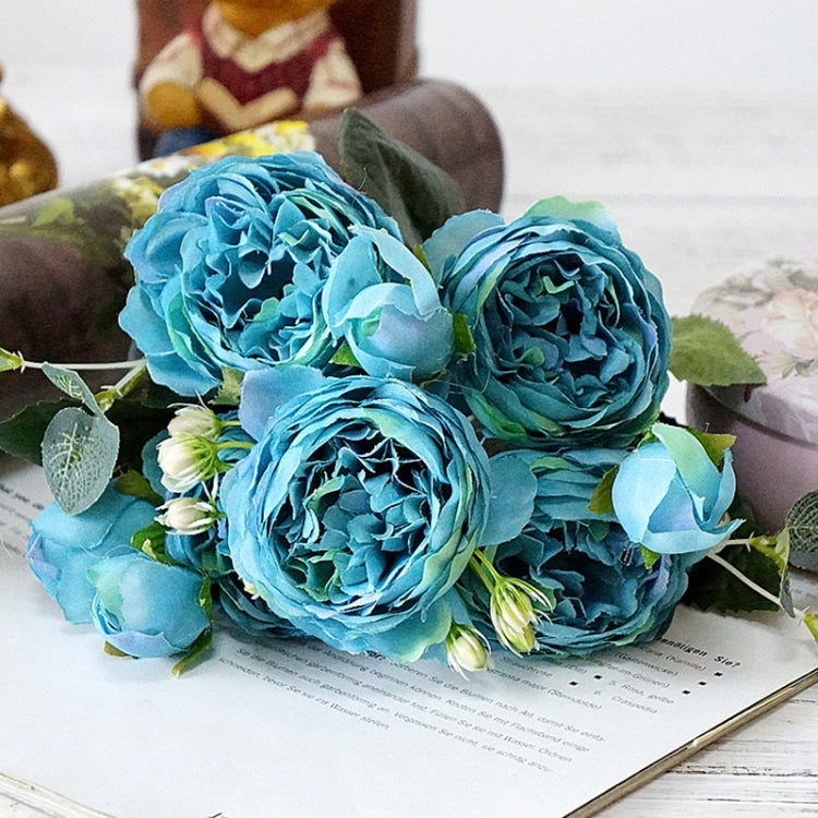 5 PCS Artificial Rose Flowers Small Bouquet Flores Home Party Wedding Fake Flower Decoration