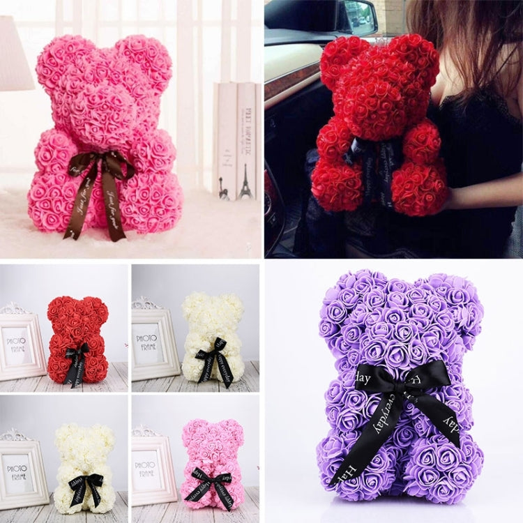 25cm Bear Shape Artificial Foam Roses Flower Ornament