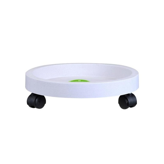 Universal Round Wheels Pot Tray Easy Moving Plant Pot Tray Garden Plate Plastic Stand