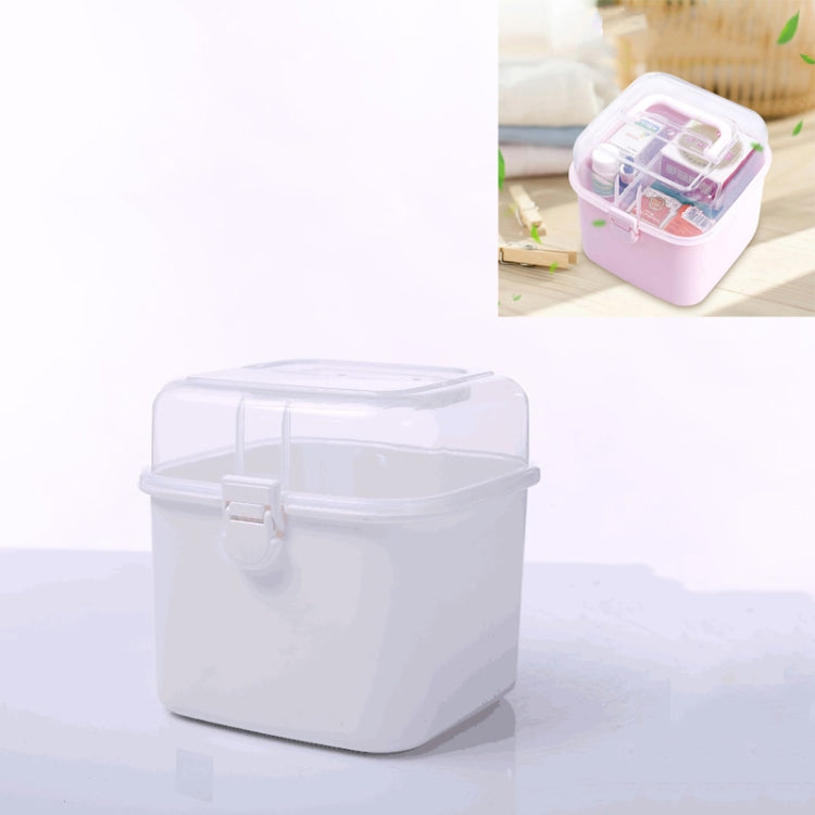 Multifunctional Transparent Plastic Cosmetic Storage Box Household Supplies Storage Pill Box