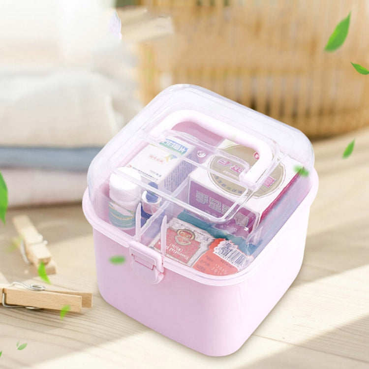 Multifunctional Transparent Plastic Cosmetic Storage Box Household Supplies Storage Pill Box