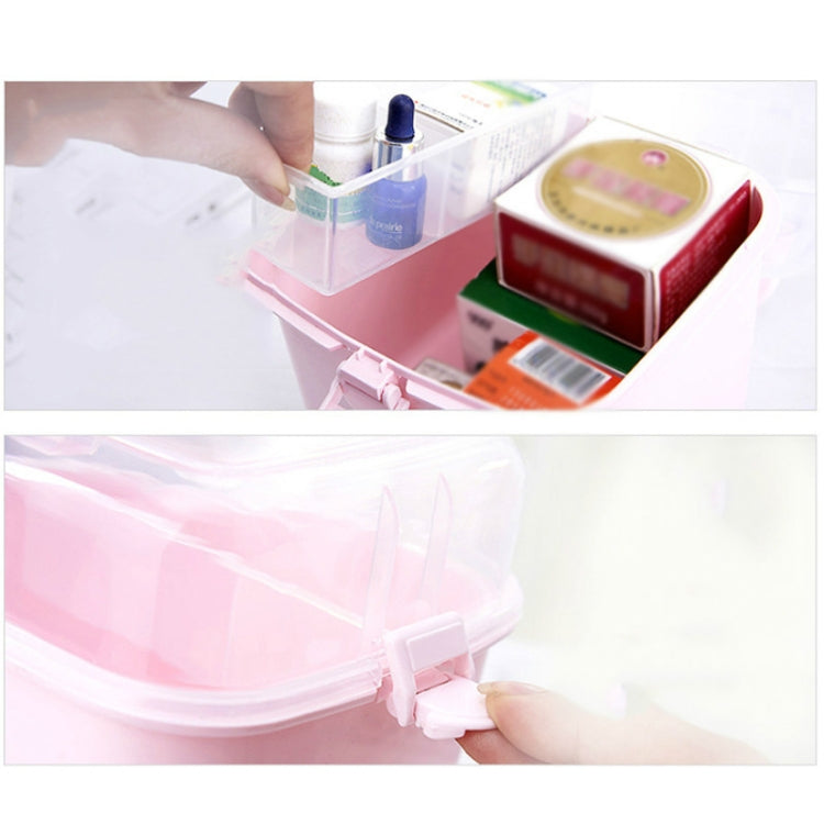 Multifunctional Transparent Plastic Cosmetic Storage Box Household Supplies Storage Pill Box