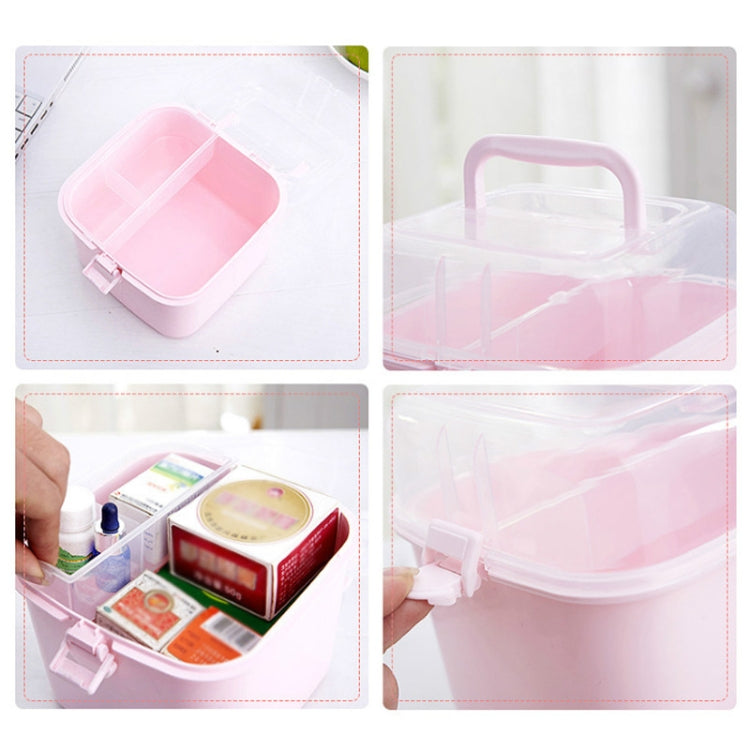 Multifunctional Transparent Plastic Cosmetic Storage Box Household Supplies Storage Pill Box