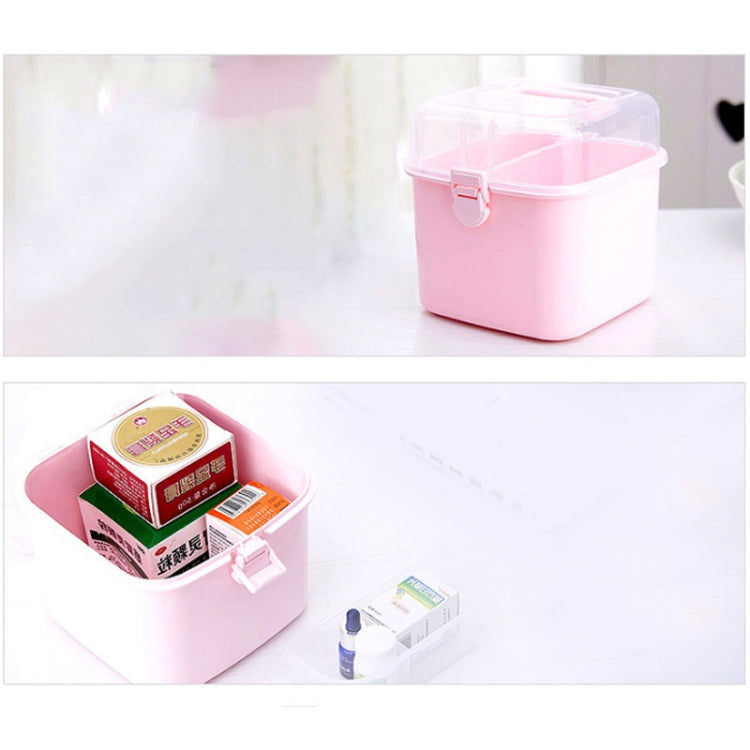 Multifunctional Transparent Plastic Cosmetic Storage Box Household Supplies Storage Pill Box
