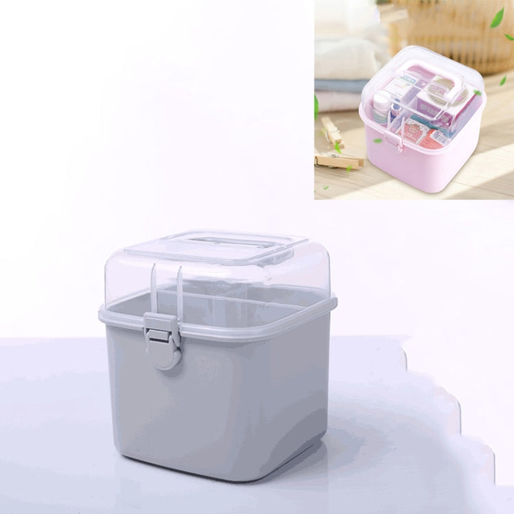 Multifunctional Transparent Plastic Cosmetic Storage Box Household Supplies Storage Pill Box