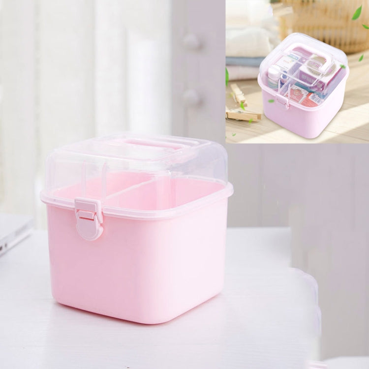 Multifunctional Transparent Plastic Cosmetic Storage Box Household Supplies Storage Pill Box