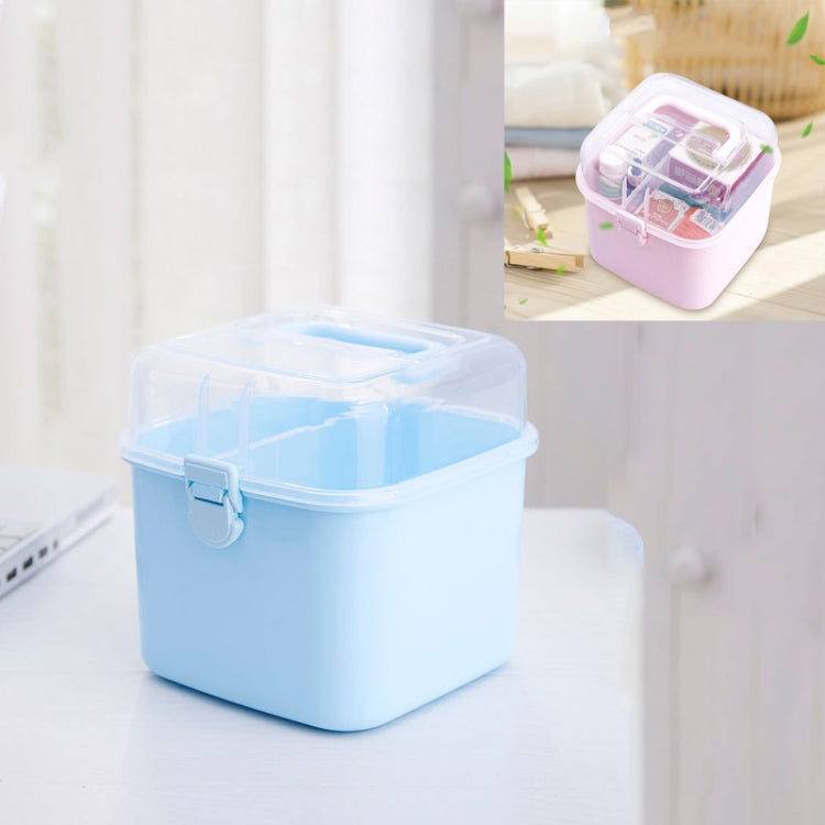 Multifunctional Transparent Plastic Cosmetic Storage Box Household Supplies Storage Pill Box