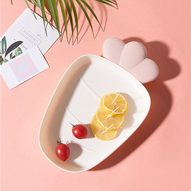 Home Fruit Radish Shaped Plastic Fruit Plate Snack Plate Dried Fruit Plate