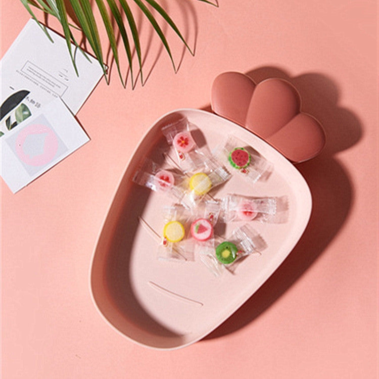 Home Fruit Radish Shaped Plastic Fruit Plate Snack Plate Dried Fruit Plate