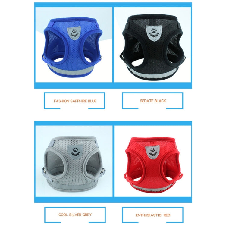 Adjustable Polyester Mesh Reflective Vest Lead Leash for Pet Dog