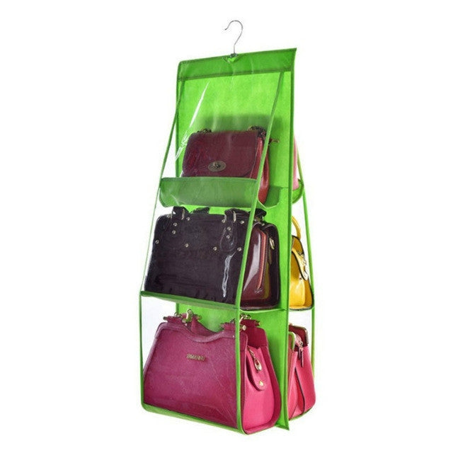 Portable Home Multi-layer Transparent Mesh Bag Hanging Storage Bag