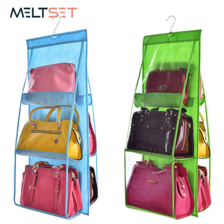 Portable Home Multi-layer Transparent Mesh Bag Hanging Storage Bag