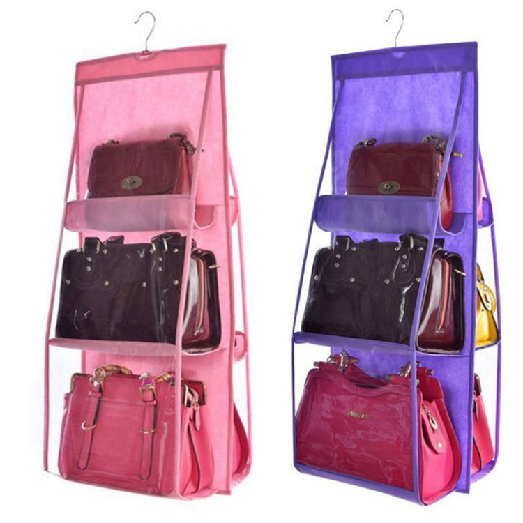 Portable Home Multi-layer Transparent Mesh Bag Hanging Storage Bag