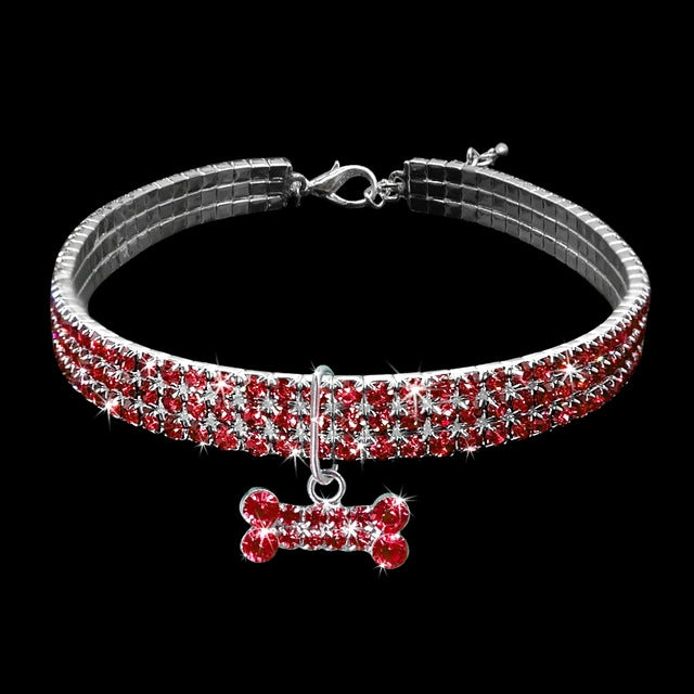 Bling Rhinestone Dog Collar Crystal Puppy Chihuahua Pet Dog Collars Leash For Small Dogs Mascotas Accessories