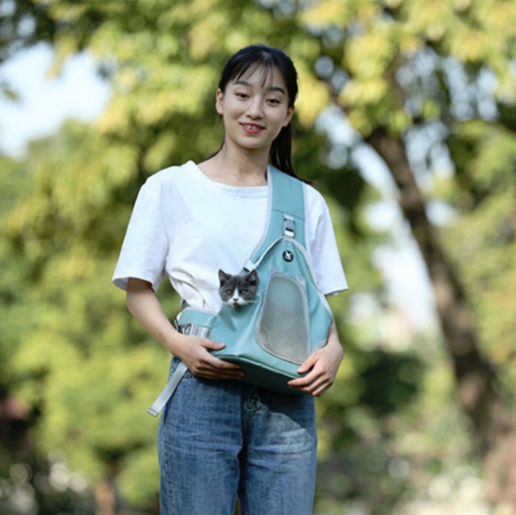 TAILUP Pets Carry Out Shoulder Bag Convenient Foldable Leather Chest Bag