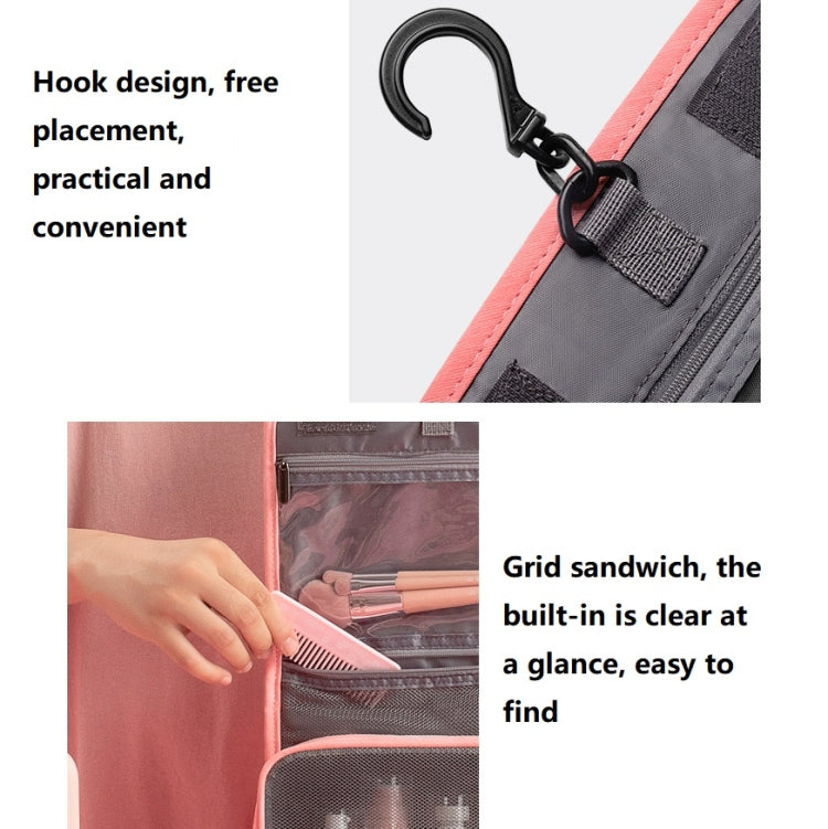 Travelsky Travel Storage Waterproof Pu Cosmetic Bag Multifunctional Folding Large Capacity Toiletry Bag