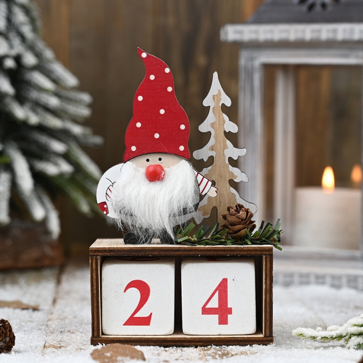 Christmas Wooden Pine Cone Calendar Ornaments Decorative Wooden Calendar Countdown Ornaments