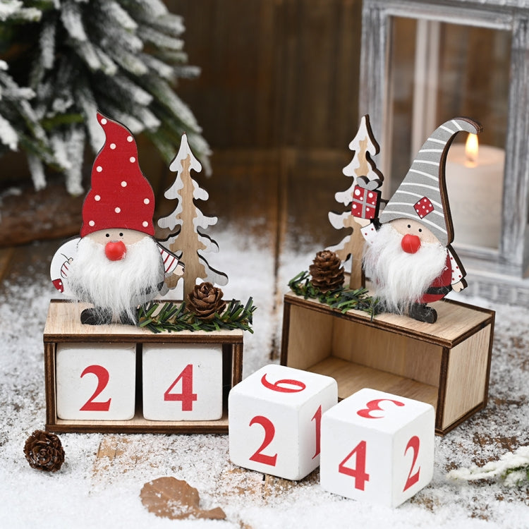 Christmas Wooden Pine Cone Calendar Ornaments Decorative Wooden Calendar Countdown Ornaments