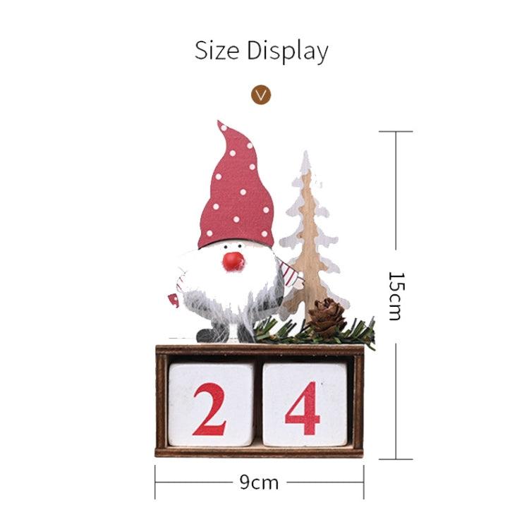 Christmas Wooden Pine Cone Calendar Ornaments Decorative Wooden Calendar Countdown Ornaments