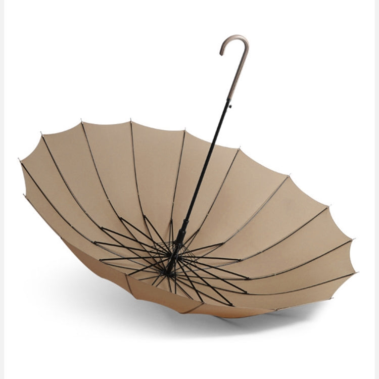 All-weather Umbrella With 16 Bones Enlarged By A Long Handle Straight Pole Umbrella