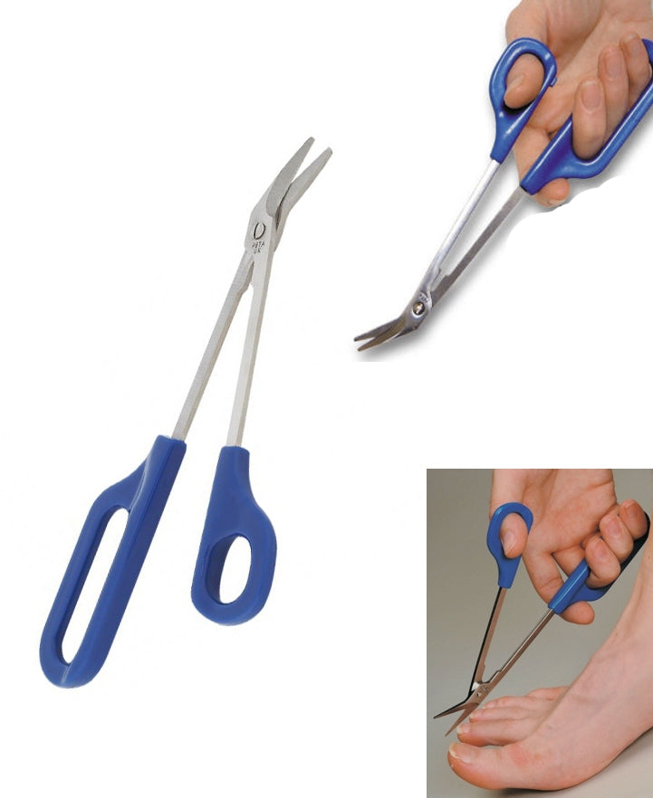 Long Reach Easy Grip Toe Nail Toenail Scissor Trimmer
