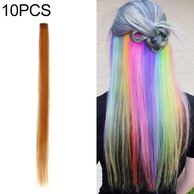 10 PCS Chemical Fiber Wig One-Step Gradient Color Single Card Wig