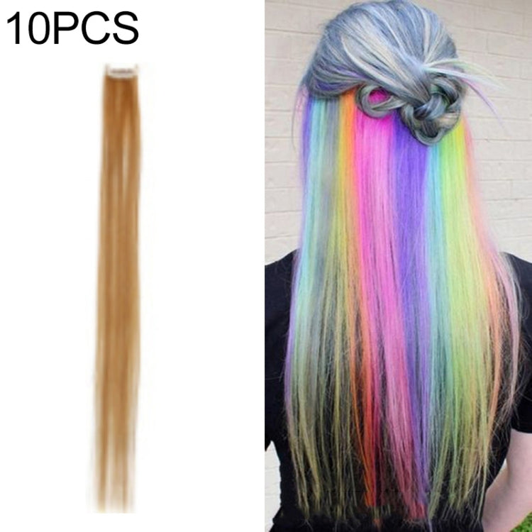 10 PCS Chemical Fiber Wig One-Step Gradient Color Single Card Wig