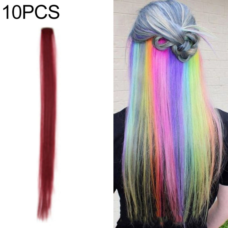 10 PCS Chemical Fiber Wig One-Step Gradient Color Single Card Wig