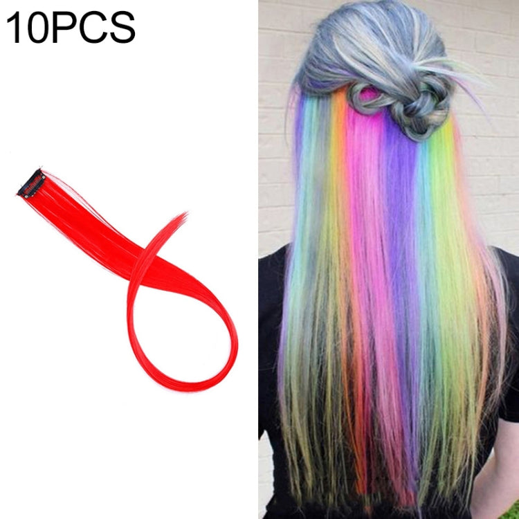 10 PCS Chemical Fiber Wig One-Step Gradient Color Single Card Wig