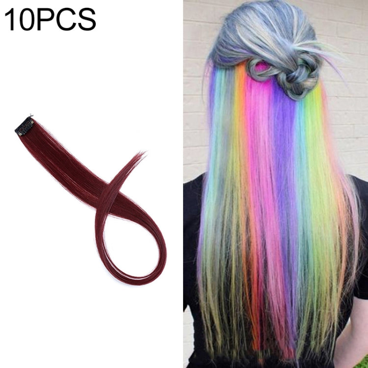 10 PCS Chemical Fiber Wig One-Step Gradient Color Single Card Wig