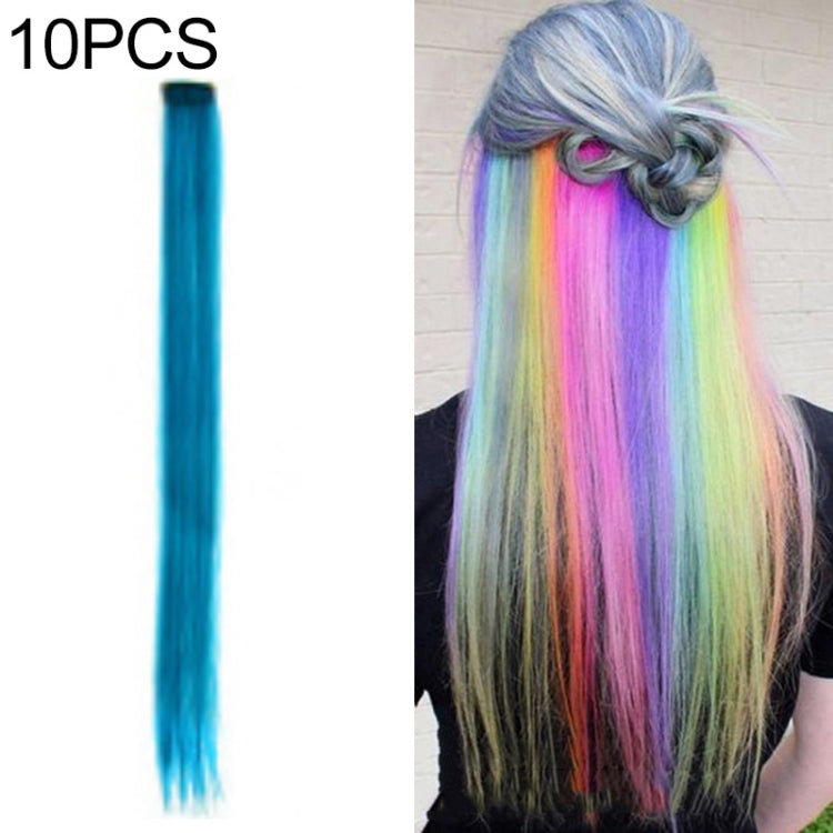 10 PCS Chemical Fiber Wig One-Step Gradient Color Single Card Wig
