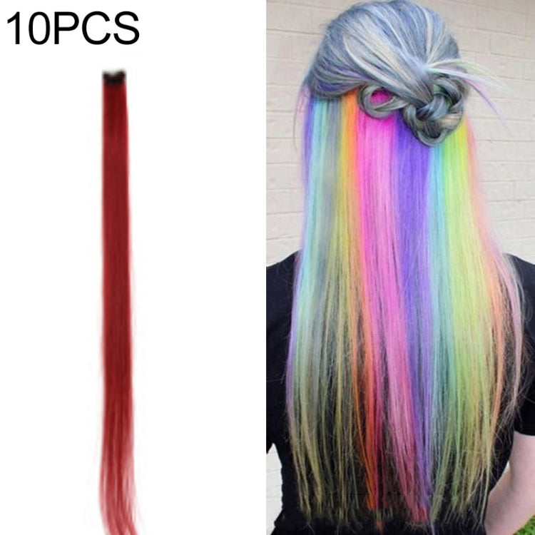 10 PCS Chemical Fiber Wig One-Step Gradient Color Single Card Wig