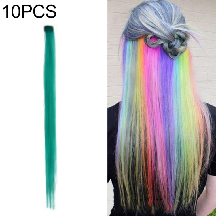 10 PCS Chemical Fiber Wig One-Step Gradient Color Single Card Wig