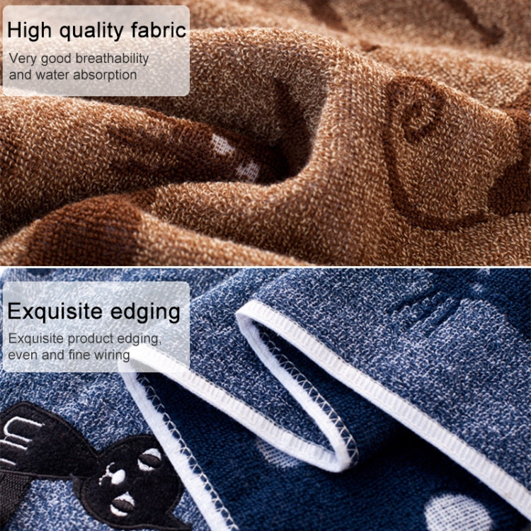 Cute Kitten Pattern Print Cotton Soft Child-Towel Household Face Towel Cartoon Cat Cotton Towels